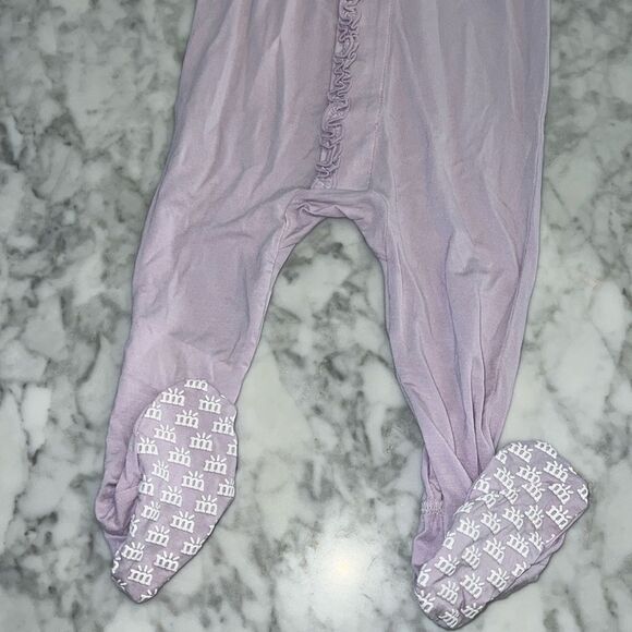 NWT MAGNETIC ME WISTERIA RUFFLE MODAL FOOTIE - Picture 3 of 7